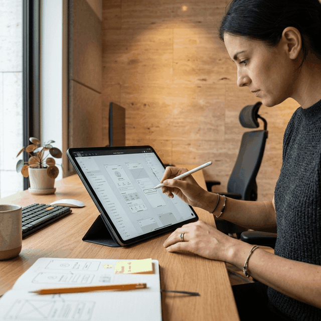 UX Designer mockup process